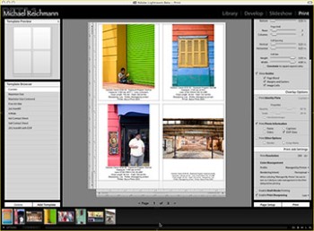 Adobe Lightroom Print module
